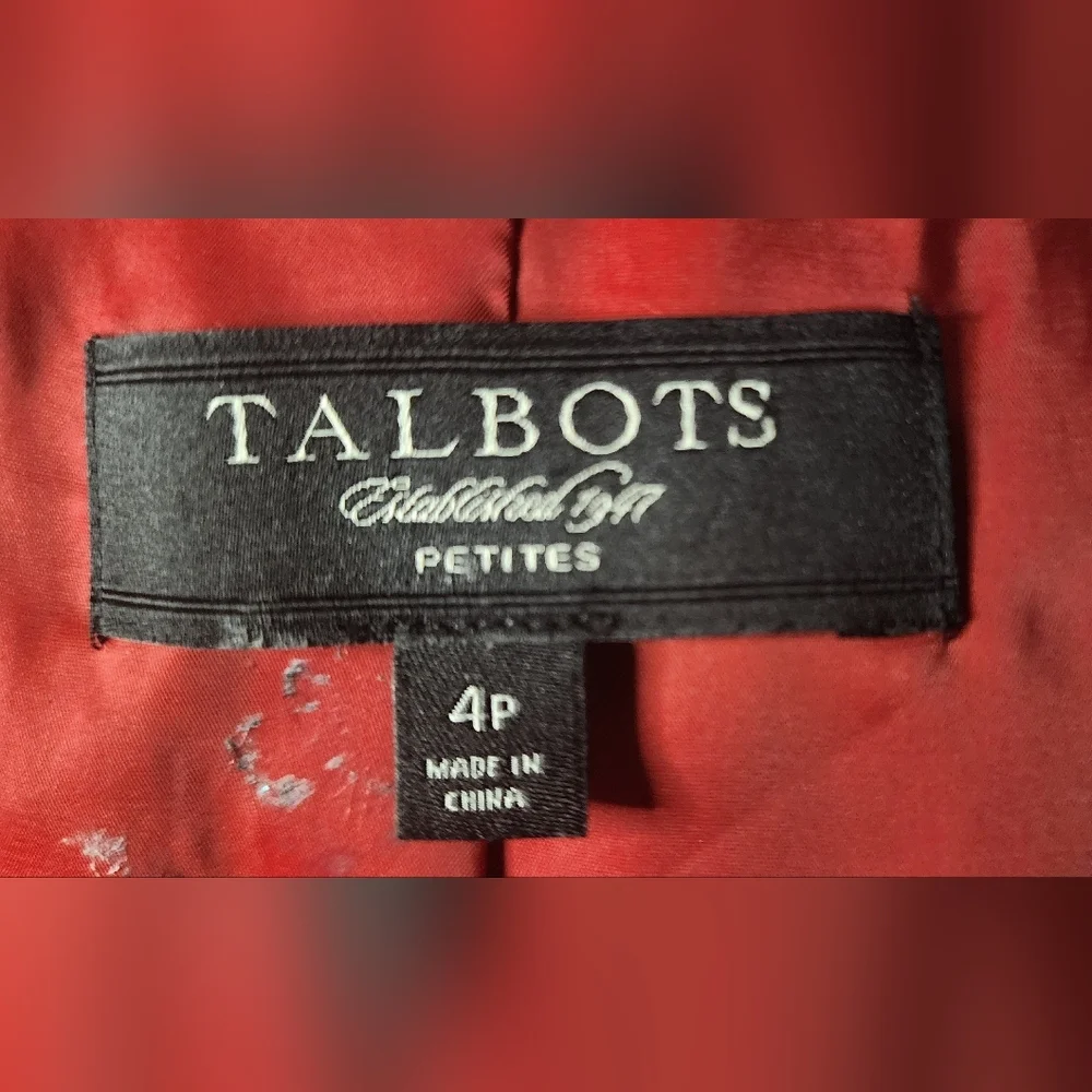 Talbots Red Ruffled Blazer - Picture 7 of 7
